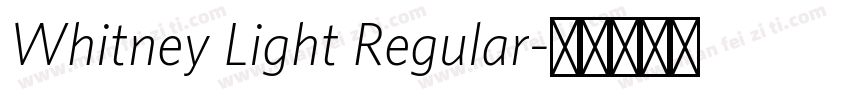 Whitney Light Regular字体转换